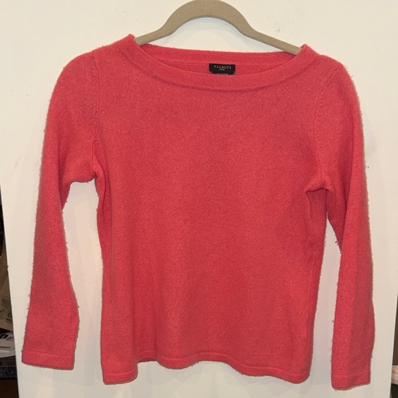 Talbots Sweaters - Talbots Cashmere Crewneck Sweater in coral pink size petite medium